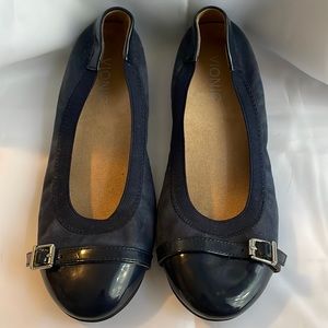 Vionic Navy Comfy Soft Suede Ballet Flat Shoes